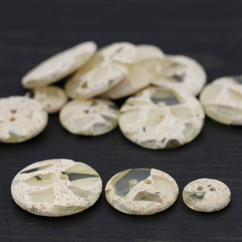 Clear Plastic Button 28mm 2-Hole