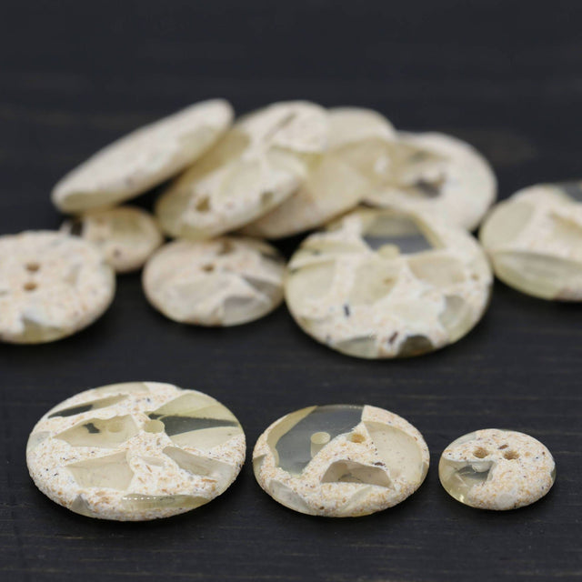Clear Plastic Button 28mm 2-Hole