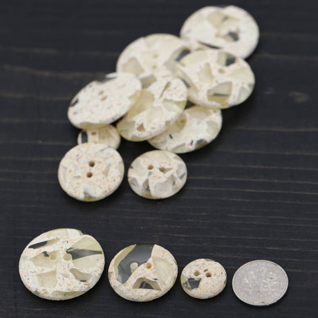 Clear Plastic Button 28mm 2-Hole