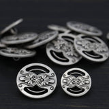 Silver Metal Shank Button Set