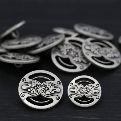 Silver Metal Shank Button Set