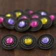 Gemstone Metal Button 15mm 4-Pack