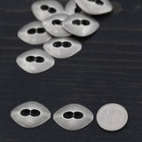 Metal Button Silver Rhombus 17mm x 23mm