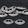 Metal Button Silver Rhombus 17mm x 23mm