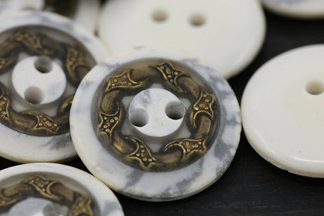 Marble Effect Plastic Button