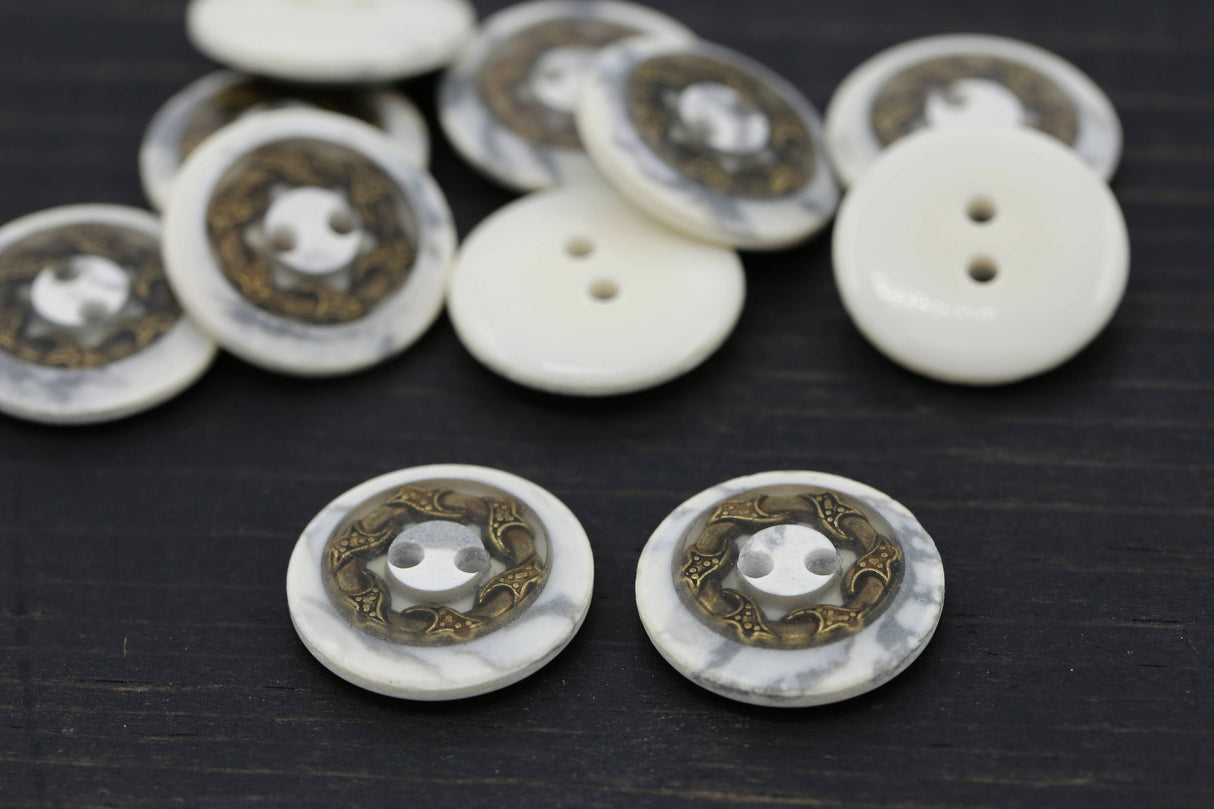 Marble Effect Plastic Button