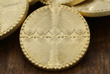 Gold Plastic Shank Button 28mm