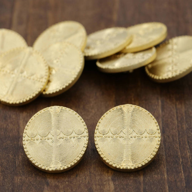 Gold Plastic Shank Button 28mm
