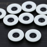 Plastic Button Black White 18mm 2-Hole