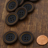 Brown Plastic Button 40L 25mm