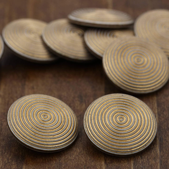Gold Plastic Shank Button 27mm