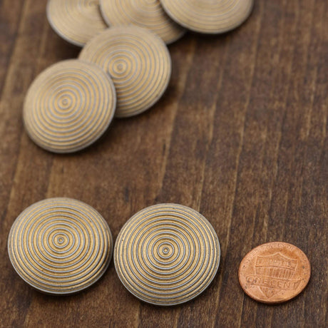 Gold Plastic Shank Button 27mm