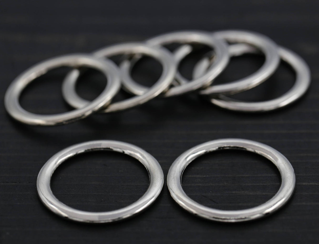 Metal Ring 30mm Silver 4-Pack