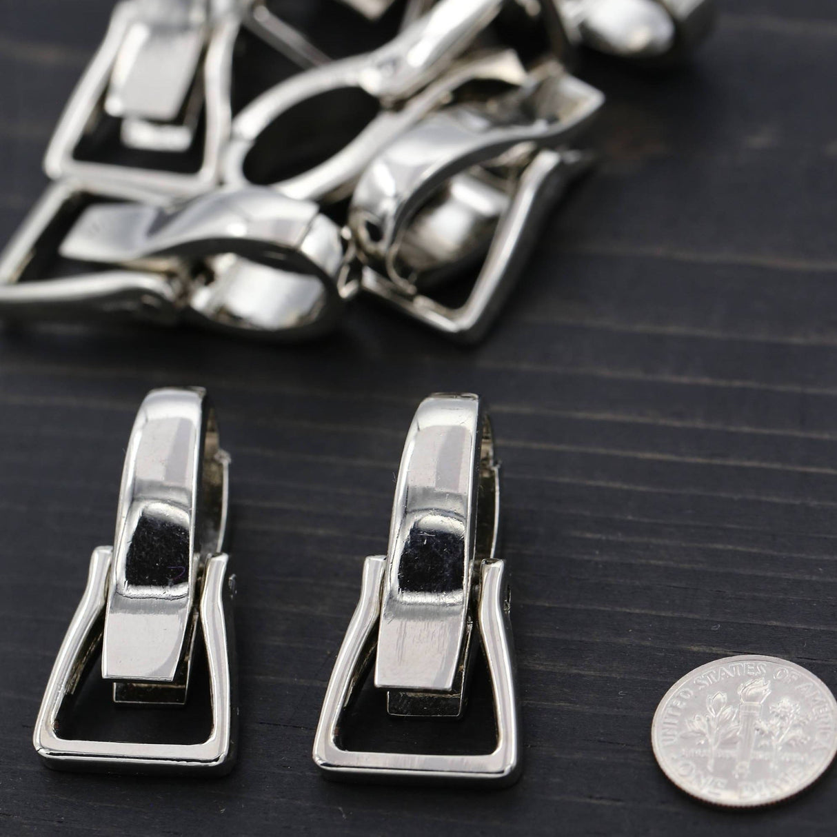 Metal Silver Purse Clasp 15mm x 38mm