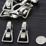 Metal Silver Purse Clasp 15mm x 38mm