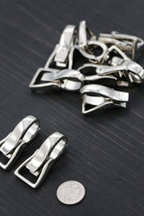 Metal Silver Purse Clasp 15mm x 38mm