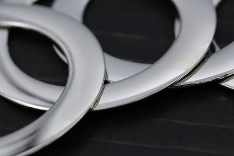 Silver Flat O Ring 2 Inch