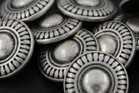 Metal Shank Button 22mm Silver