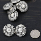 Metal Shank Button 22mm Silver