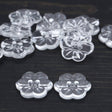 Flower Plastic Button Clear 36L