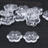 Flower Plastic Button Clear 36L
