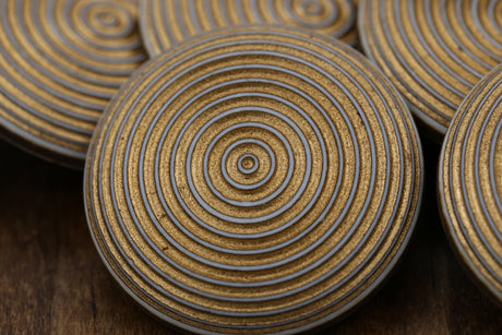 Gold Plastic Shank Button 27mm