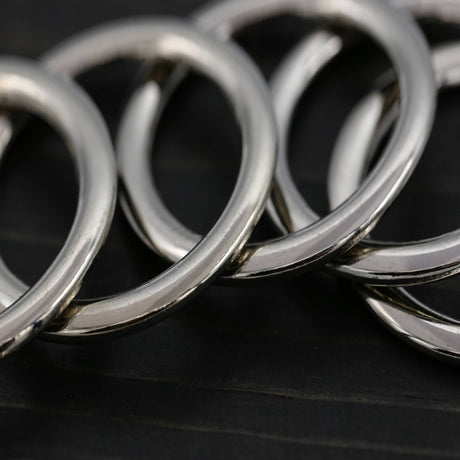 Metal Ring 30mm Silver 4-Pack