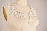 Bridal Lace Applique Pair White Ivory