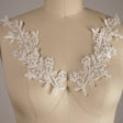 Beaded Bridal Lace Applique Pair