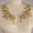 Gold Beaded Lace Applique Pair