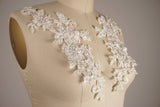 Beaded Applique White Ivory