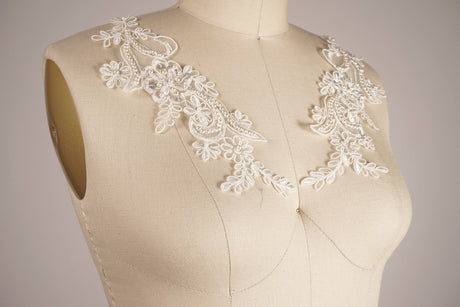 Beaded Lace Bridal Applique