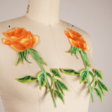 Flower Patch Iron-On Orange Rose Applique