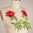 Rose Patch Red Embroidered Iron-On Applique