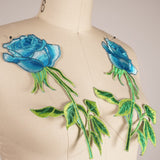 Rose Embroidery Iron-On Applique