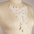 Pearl Sequin Neckline Applique