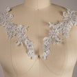 Silver Lace Flower Branch Applique