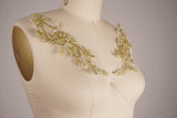 Gold Lace Applique Patch 9in