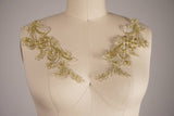 Gold Lace Applique Patch 9in