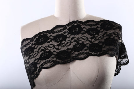 Stretch Lace Flower Motif Trim