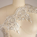 Bridal Lace Trim White Gold Scalloped
