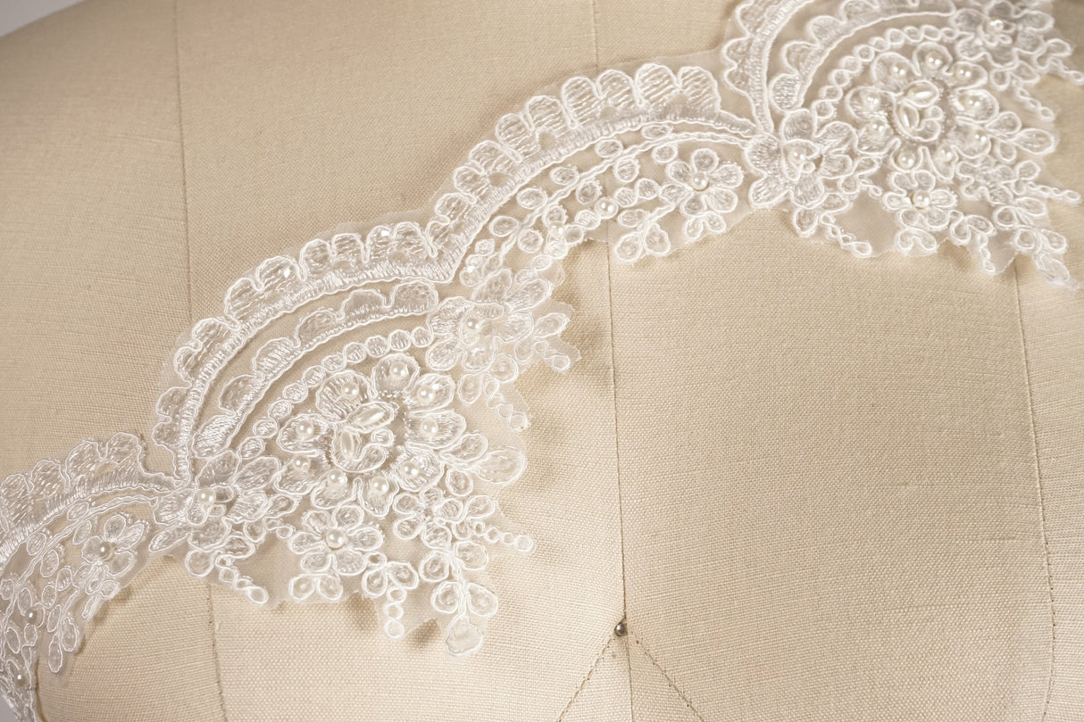 Bridal Beaded Lace Trim