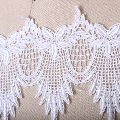 Venice Lace Trim White Cotton 4 Inch