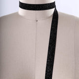 Glitter Elastic Trim Black 5/8"