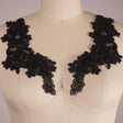 Lace Applique Black Sequined Beaded