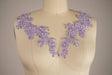 Lace Applique Lavender Beaded