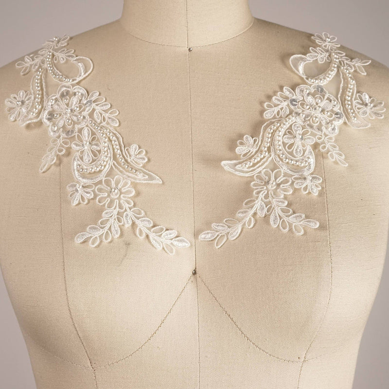 Beaded Lace Bridal Applique