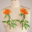 Flower Patch Iron-On Orange Rose Applique