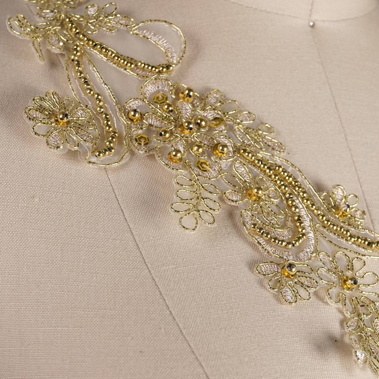 Gold Lace Applique Patch 9in