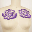 Embroidered Flower Patch Violet Purple 5.5"